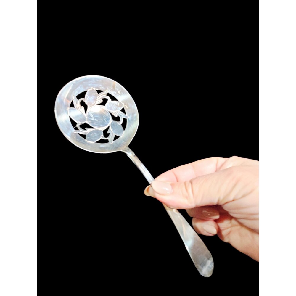 Original Rogers Silverplate Tomato Serving Spoon, International Silver Co